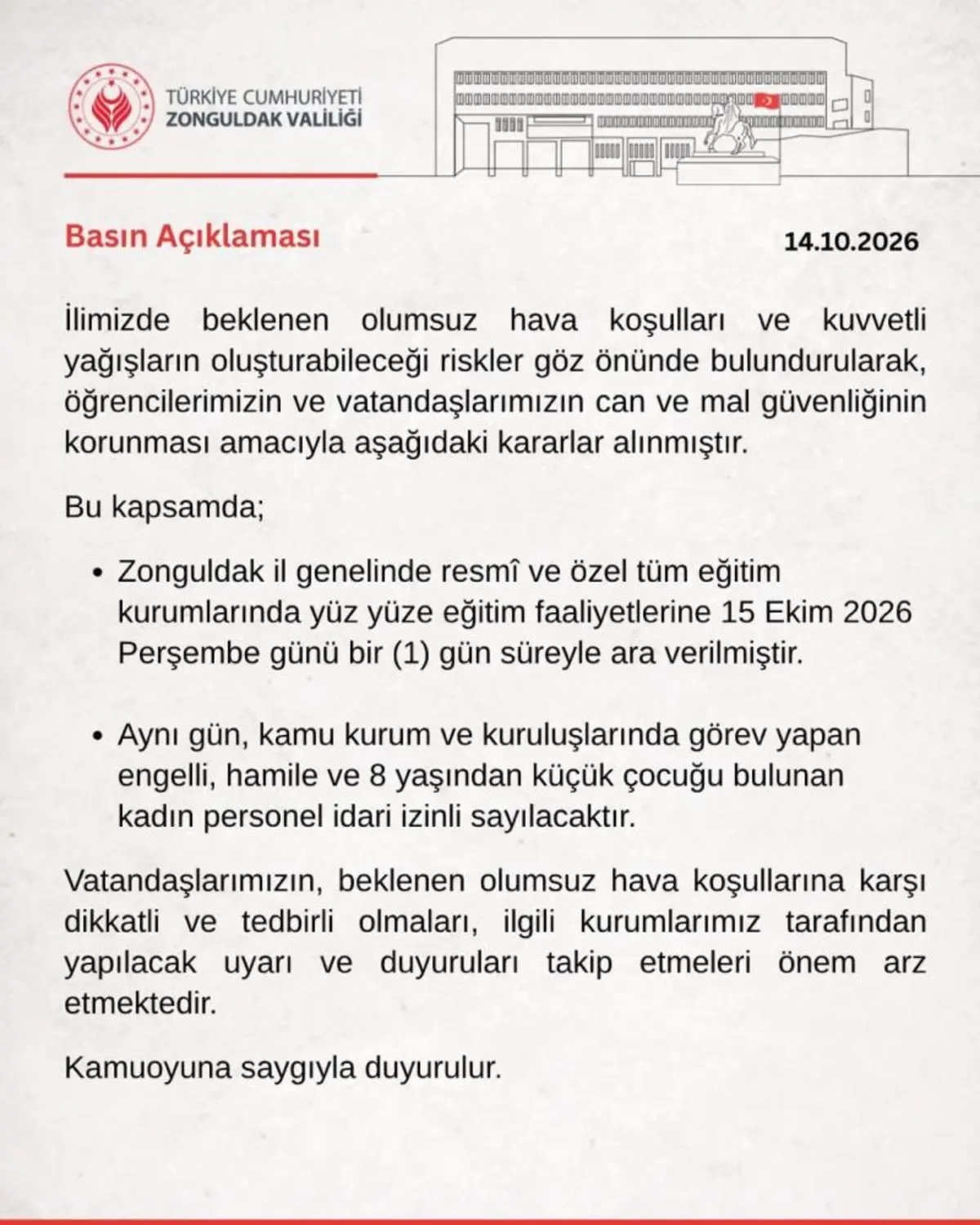 Sakarya ve Zonguldak ta eğitime bir gün ara verildi 3