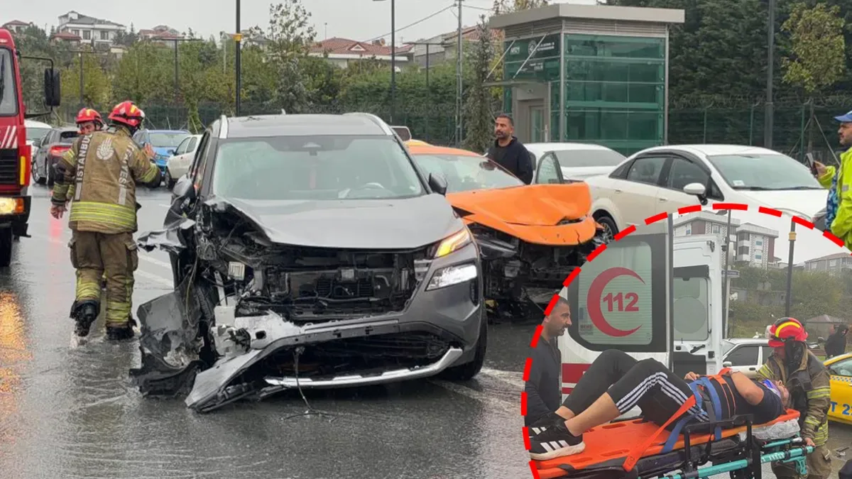 Şiddetli Yağışta Zincirleme Kaza: 2 Yaralı!