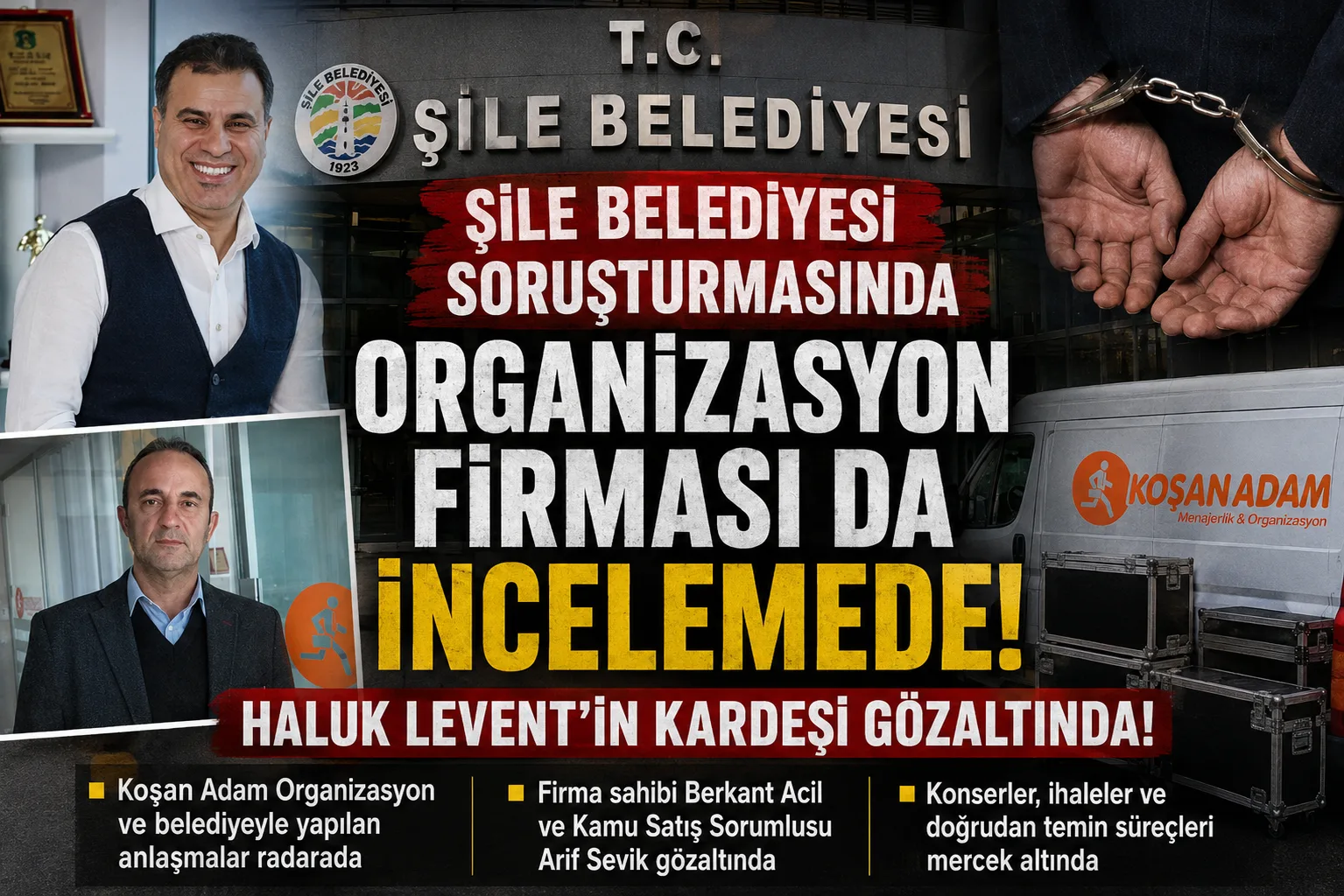Şile Belediyesi soruşturmasında organizasyon firması da incelemede: Haluk Levent’in kardeşi gözaltında