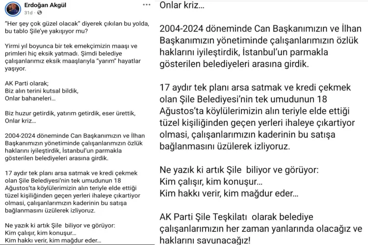 Şile’de Maaş Krizi: AK Parti’den Sert Tepki!