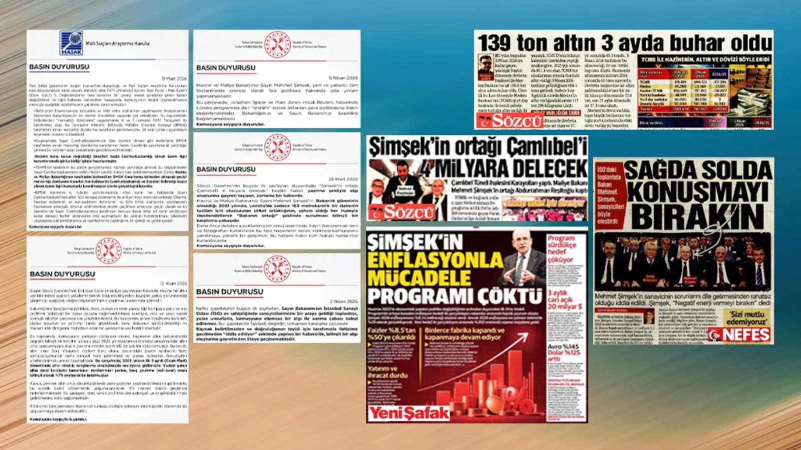 Şimşek, Yeni Şafak’a Yalanlama Yapmaktan Kaçınıyor