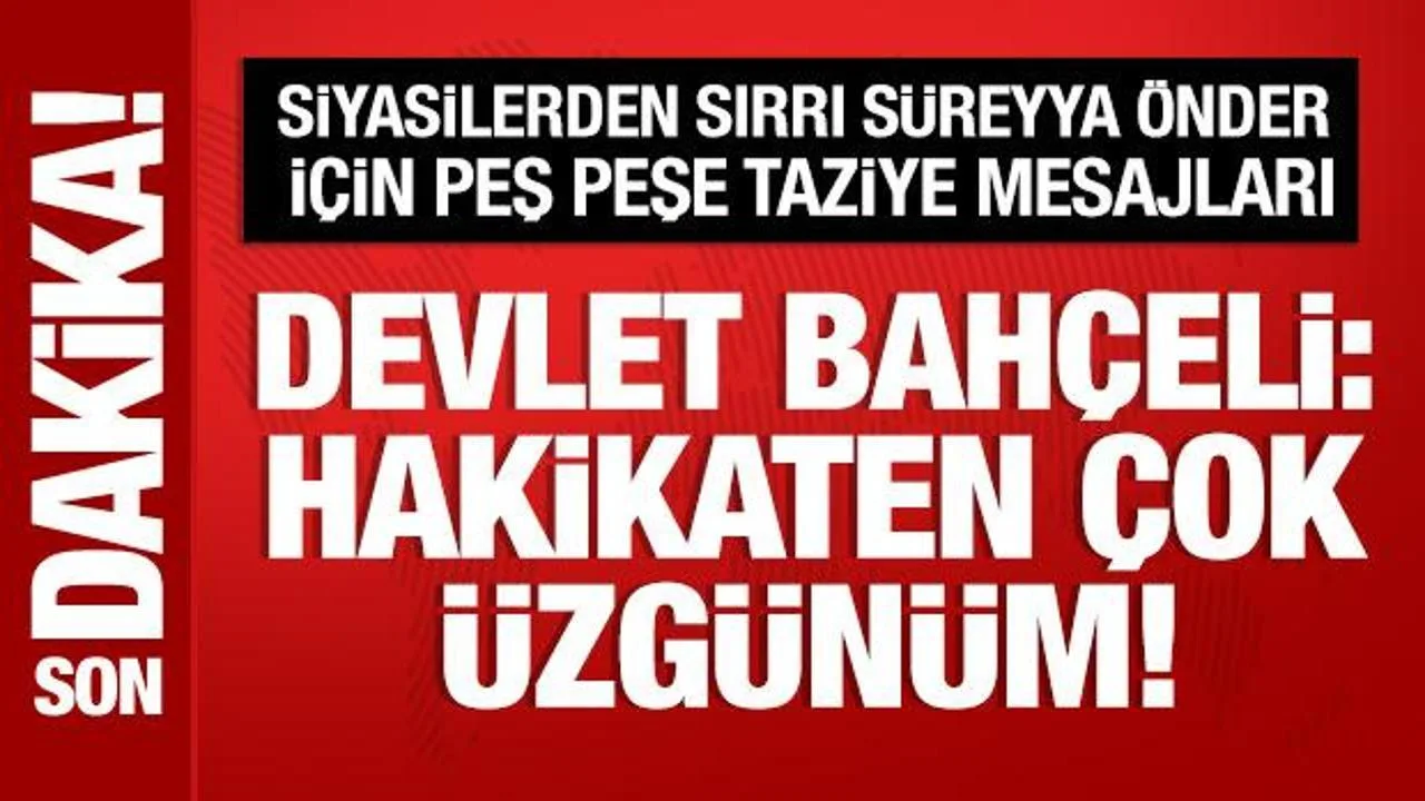 Sırrı Süreyya Önder’in Vefatı, Siyasette Derin Üzüntü