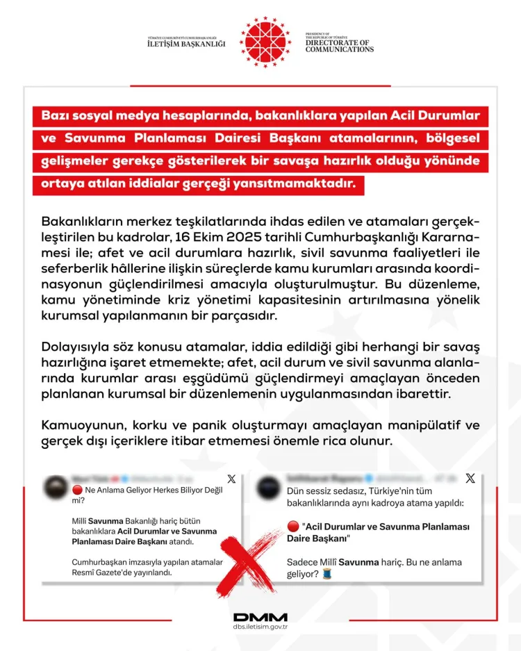 Sosyal Medyada Yayılan Savaş İddiaları Asılsız!