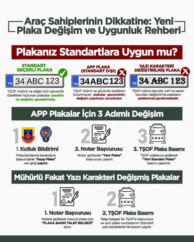 Standart Dışı Plaka Kullanımı Yasaklandı!
