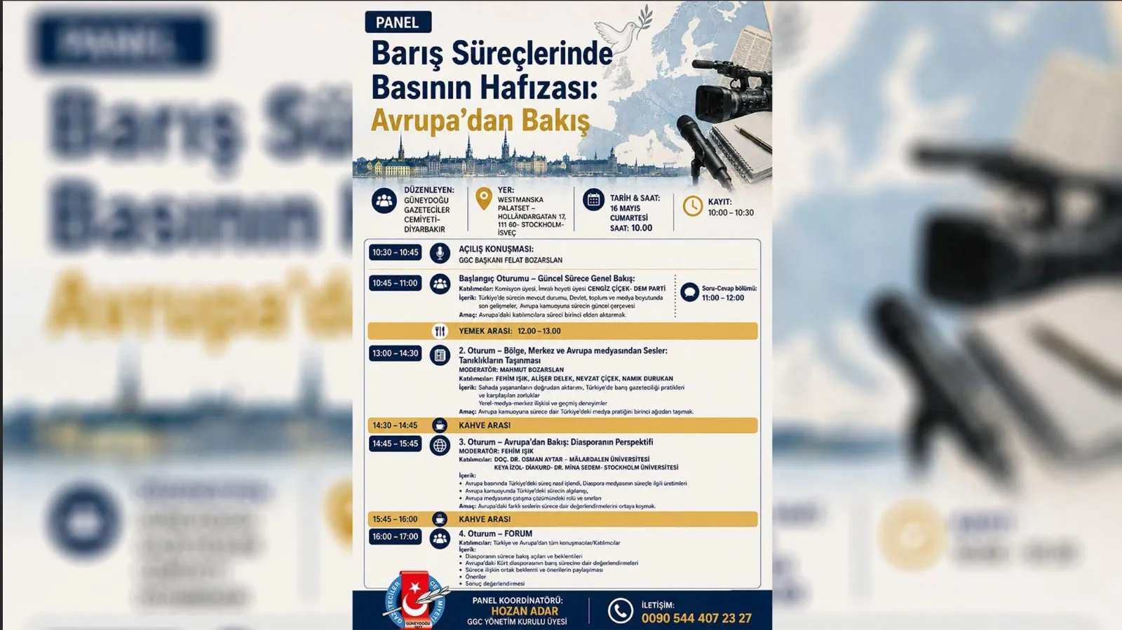 Stockholm’de Barış Süreçleri İçin Uluslararası Panel
