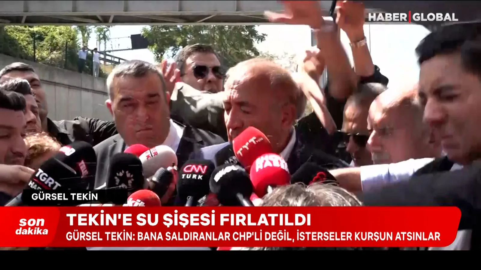 Su Şişesi Fırlatıldı, Tekin: Kurşun Atsınlar!