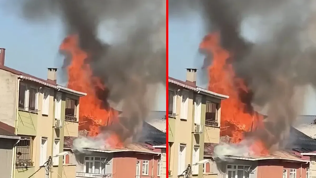 Sultanbeyli’de Çatı Yangını: İtfaiye Müdahale Etti!