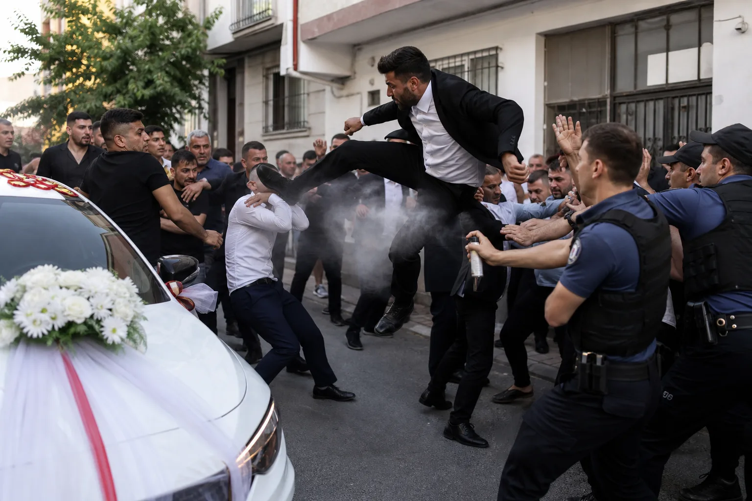 Sultangazi’de Düğün Öncesi Kavga; Polis Biber Gazıyla Müdahale Etti