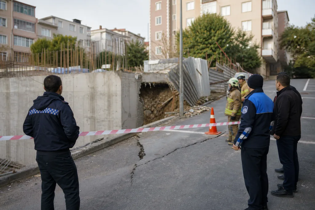Sultangazi’de İnşaatta Toprak Kayması Olayı