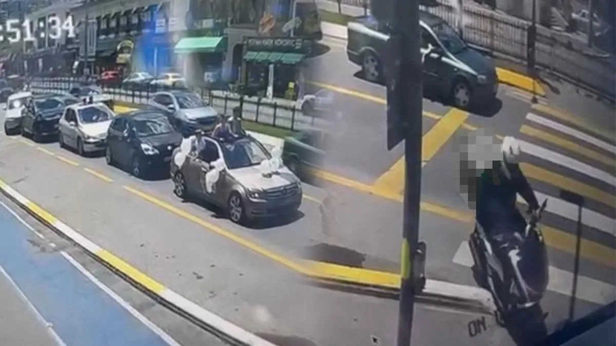 Sünnet Konvoyuna Motosikletli Kaza!