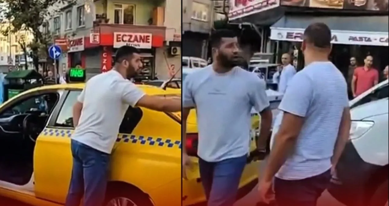 Taksici Servis Şoförünü Ölümle Tehdit Etti!
