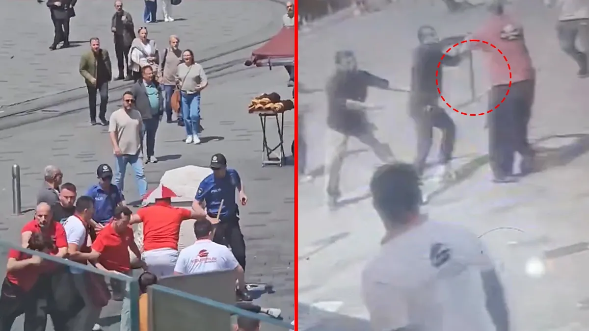 Taksim’de Kazmayla Saldırı: Kargaşa Anları!