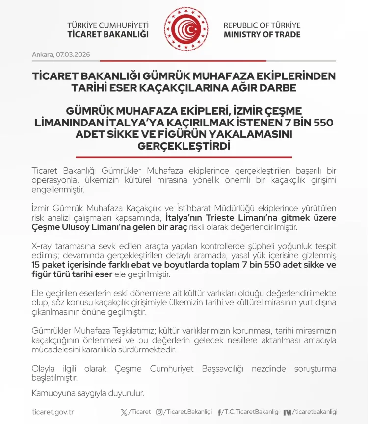 Tarihi Eser Kaçakçılığına Büyük Darbe!