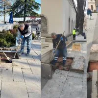 Tarihi Tophane Meydanı yenilendi Tarihi Tophane Meydanı yenilendi
