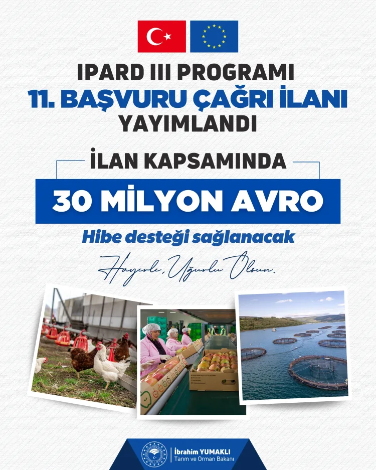 Tarımda Yeni Destek: 30 Milyon Avro İlan Edildi!