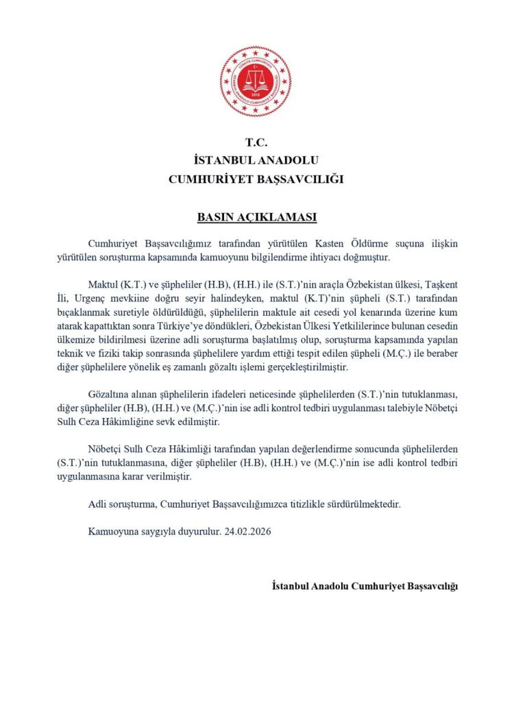 Taşkent’te Bıçaklama: 1 Tutuklu, 3 Serbest!