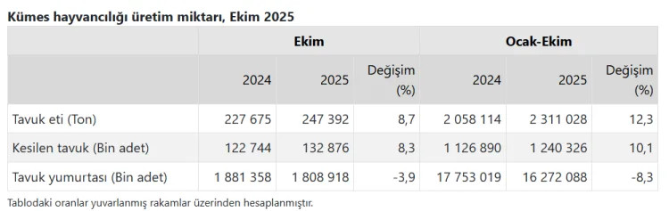 Tavuk Eti Üretimi Artarken, Yumurtada Düşüş!