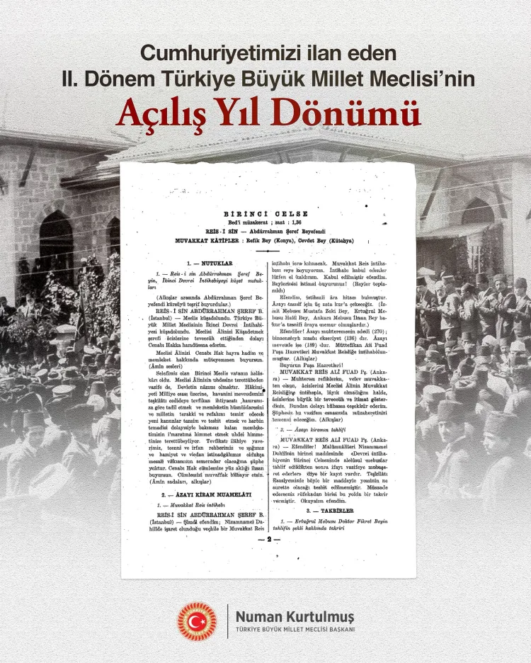 TBMM Başkanı Kurtulmuş: Millî İrade Vurgusu