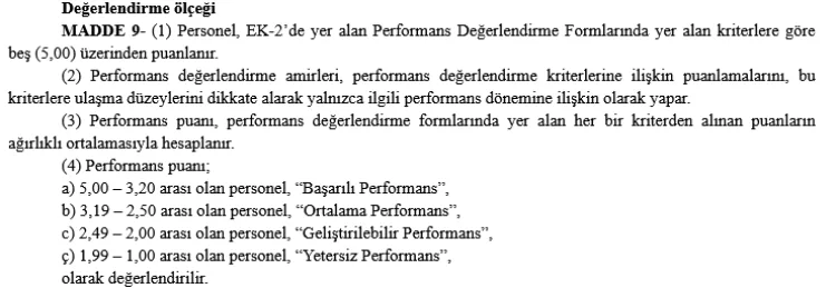 TCMB’den Yeni Performans Değerlendirme Yönetmeliği