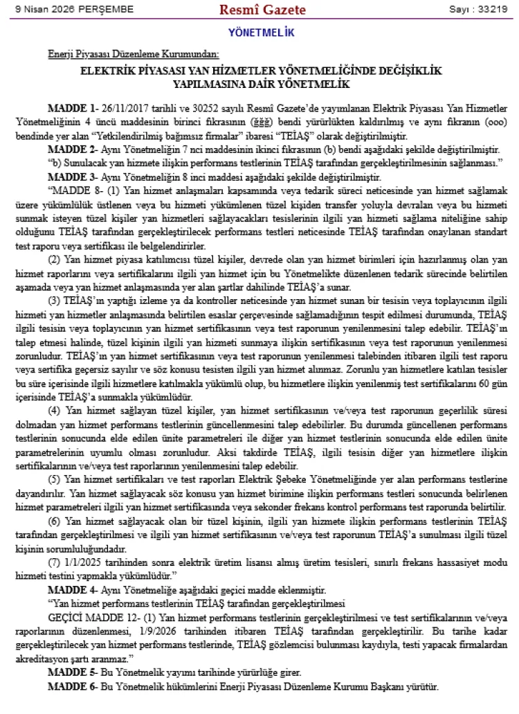 TEİAŞ, Elektrik Piyasasında Tek Yetkili Oluyor!