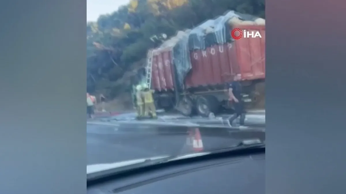 Tır Yangını Kestel’de Panik Yarattı!