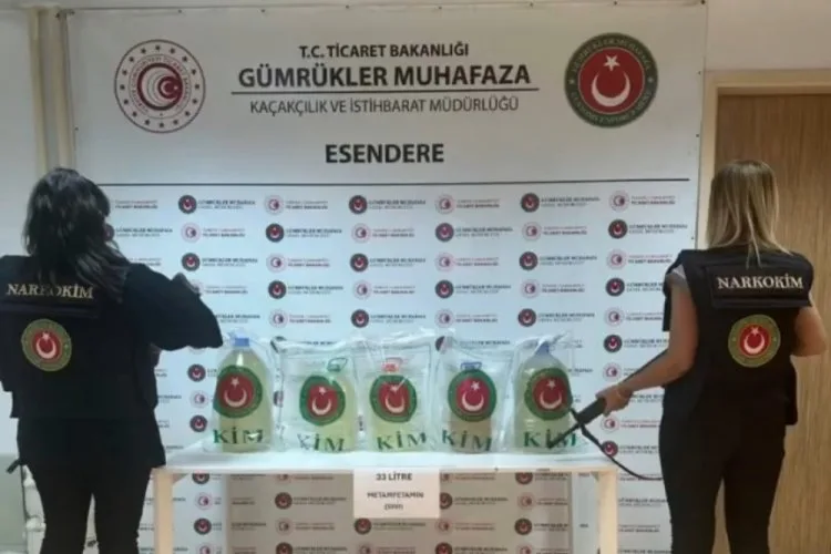 Tırın Yakıt Deposunda 33 Litrelik Metamfetamin Ele Geçirildi