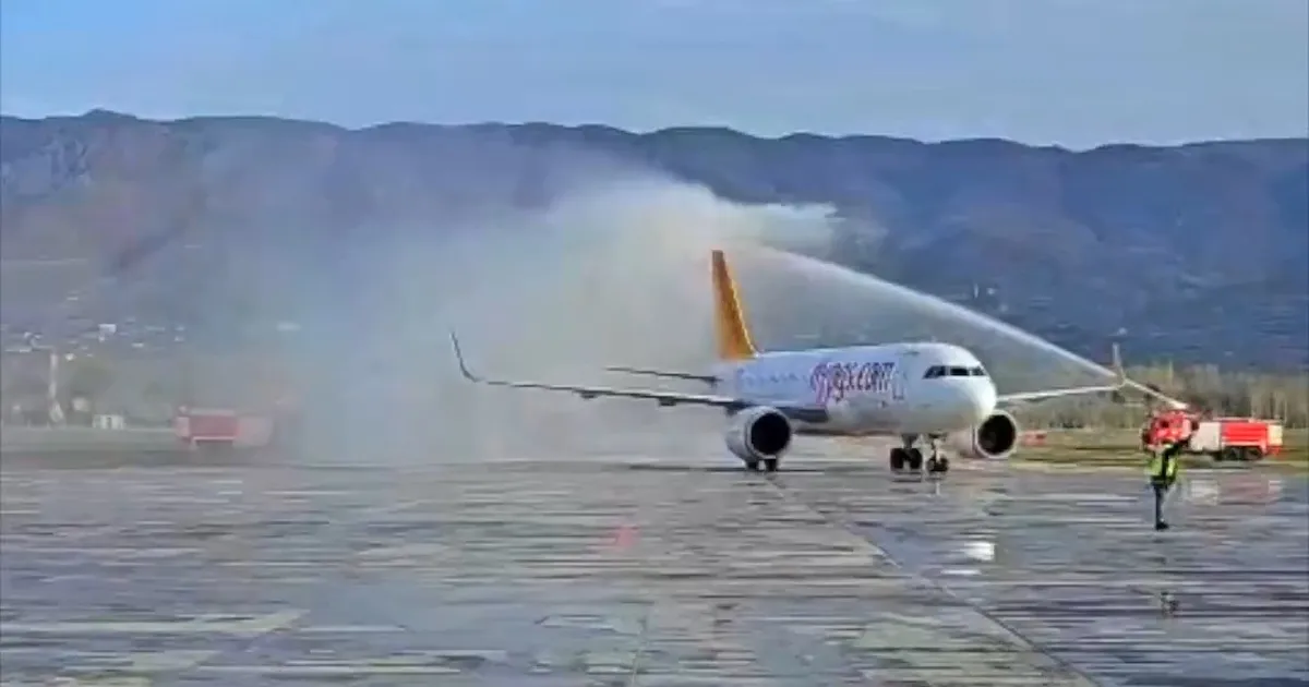 Tokat-İzmir Uçuşları Başladı, Su Takı Töreni!
