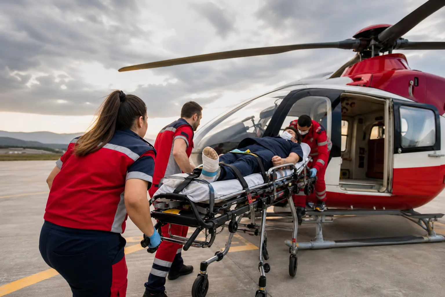 Tokat’ta Sağlık Personeline Beton Mikserli Kaza: Helikopterle Sevk