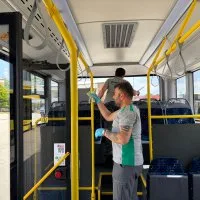 Toplu ulaşım araçlarında bayram temizliği Toplu ulaşım araçlarında bayram temizliği