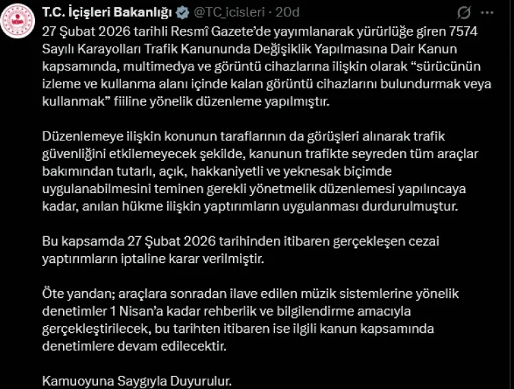 Trafik Kanunu’nda Cezalar Geçici Olarak Durdu!
