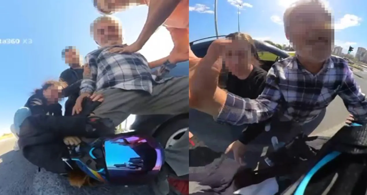 Trafikte Kavga: Kadın Motokurye Darbedildi!
