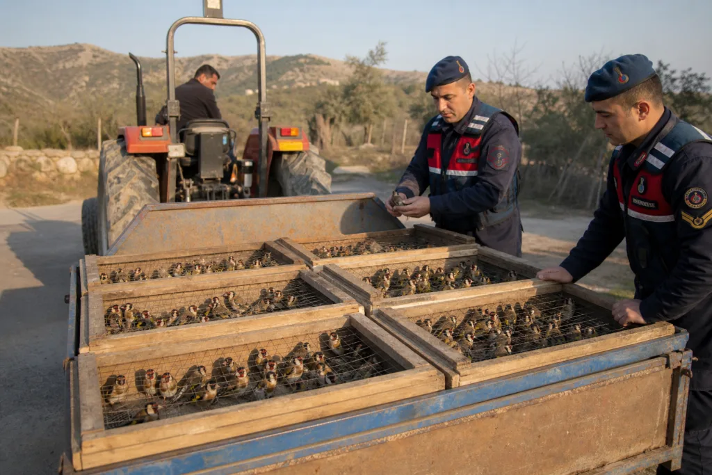 Traktörde Saka Operasyonu: Binlerce Kuş Ele Geçirildi