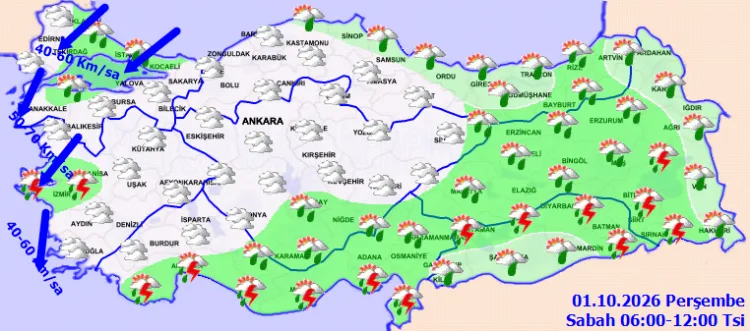 Trakya ve Akdeniz’de Kuvvetli Yağış Uyarısı!