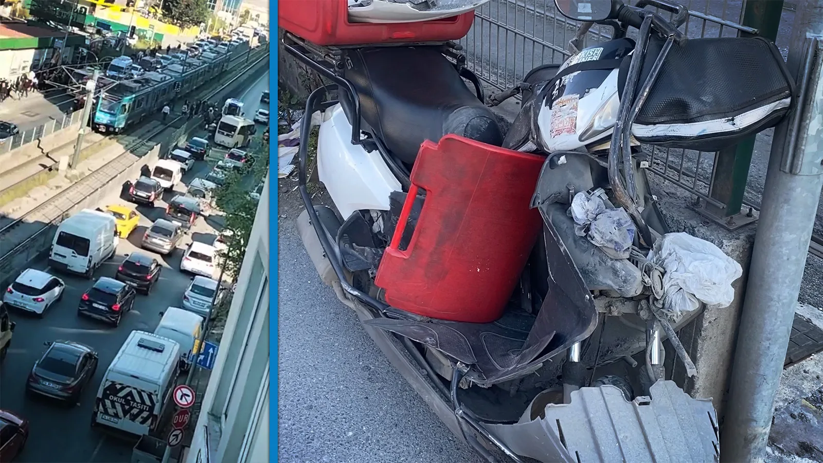 Tramvay Motosikletliye Çarptı: Ağır Yaralı!