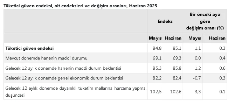 Tüketici Güven Endeksi Haziran’da Yükseldi!