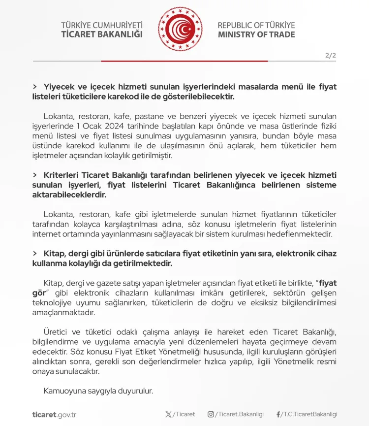 Tüketici Hakları İçin Yeni Fiyat Etiketi Düzenlemesi