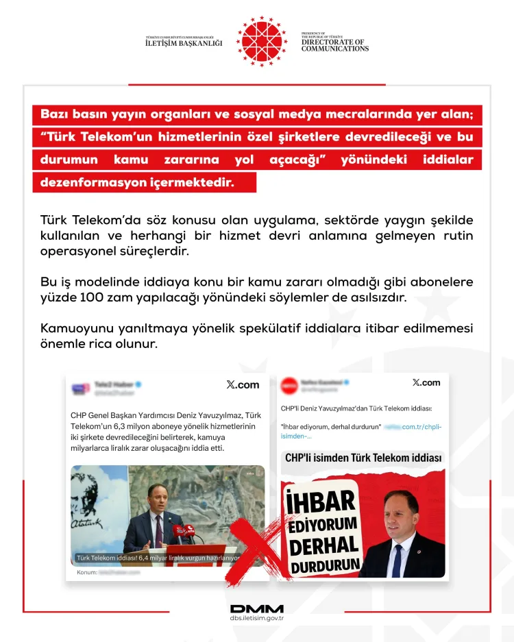 Türk Telekom İddialarına Resmi Yanıt: Dezenformasyon!