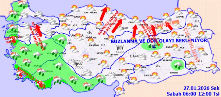 Türkiye’de Fırtına ve Yağış Alarmı!