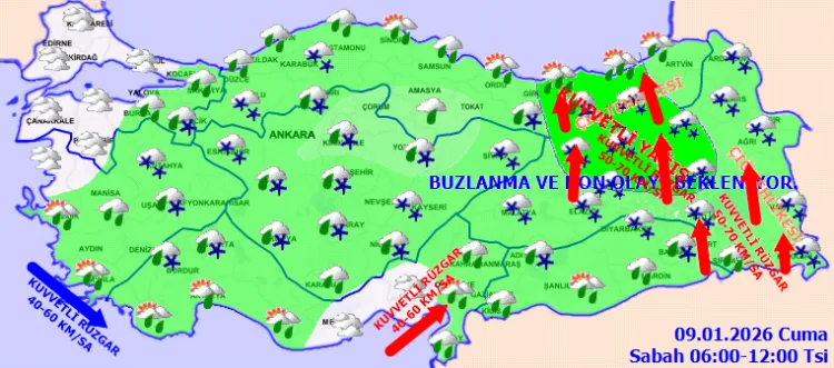 Türkiye’de Hava Durumu: Fırtına ve Buzlanma Uyarısı!