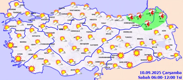 Türkiye’de Hava Durumu: Parçalı Bulutlu ve Yağışlar