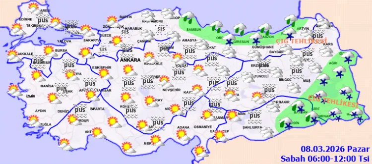 Türkiye’de Hava Durumu: Yağış ve Sis Uyarısı!