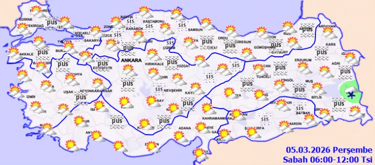 Türkiye’de Hava Durumu: Yağış ve Sis Uyarısı!