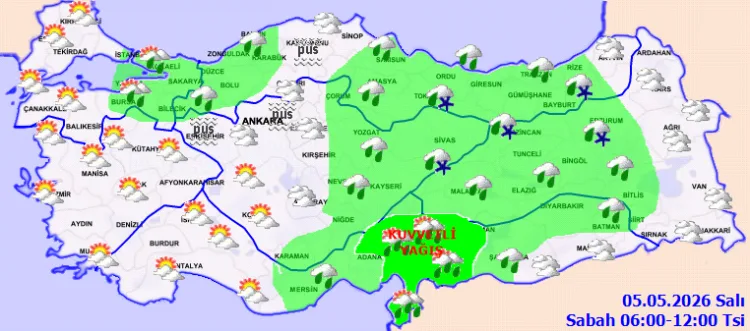 Türkiye’de Kuvvetli Yağış ve Çığ Tehlikesi Uyarısı