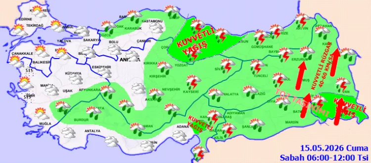 Türkiye’de Kuvvetli Yağış ve Fırtına Uyarısı!