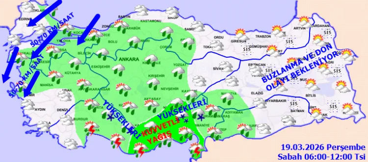 Türkiye’de Kuvvetli Yağış ve Fırtına Uyarısı!