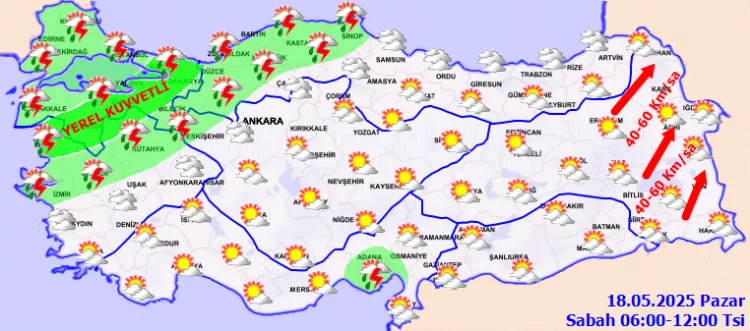 Türkiye’de Kuvvetli Yağış ve Rüzgar Uyarısı!