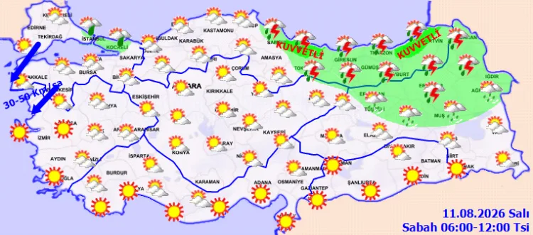 Türkiye’de Kuvvetli Yağış ve Rüzgar Uyarısı!