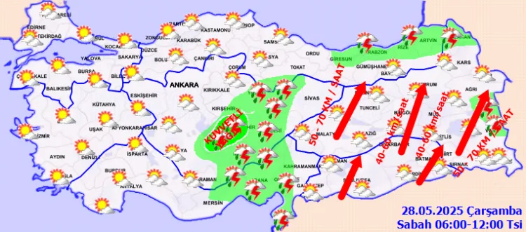 Türkiye’de Rüzgar ve Yağış Alarmı!