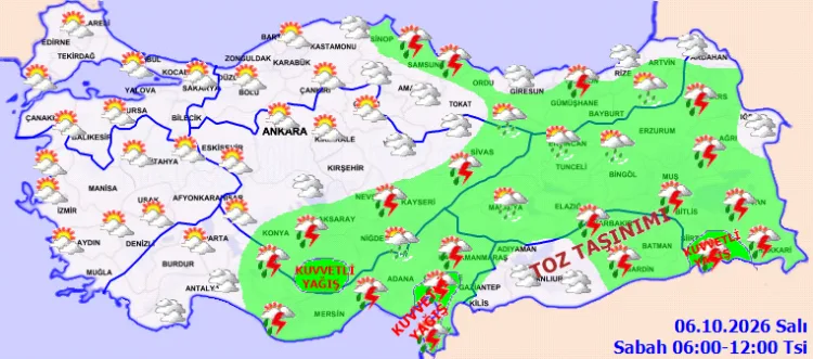 Türkiye’de Sağanak ve Gök Gürültüsü Uyarısı!