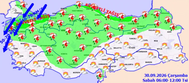 Türkiye’de Sağanak Yağış ve Fırtına Uyarısı!